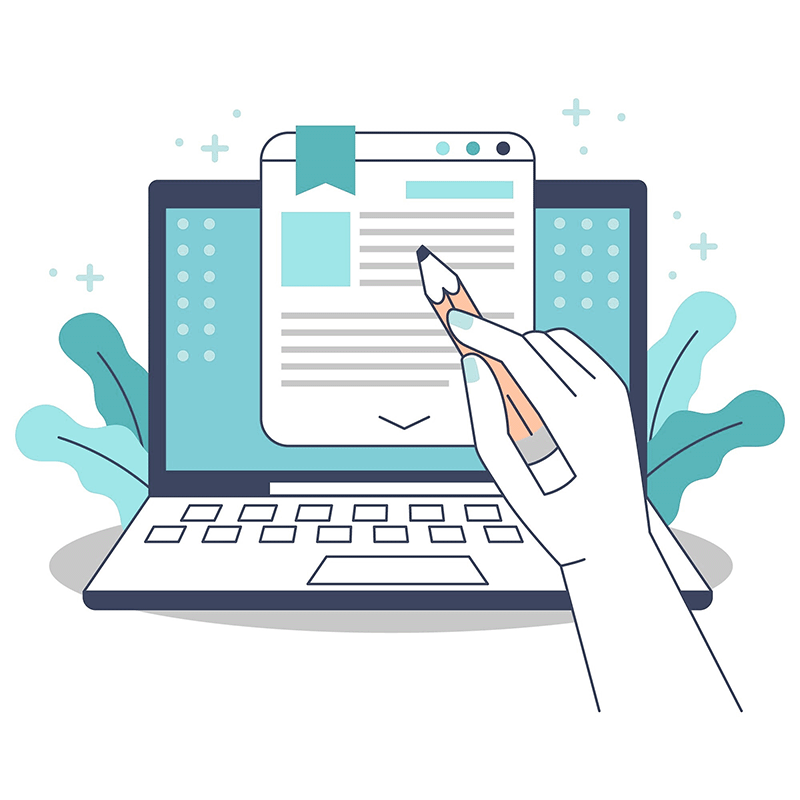 A Written Document and Laptop